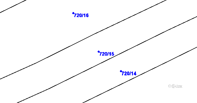 Parcela st. 720/15 v KÚ Dub u Kondrace, Katastrální mapa