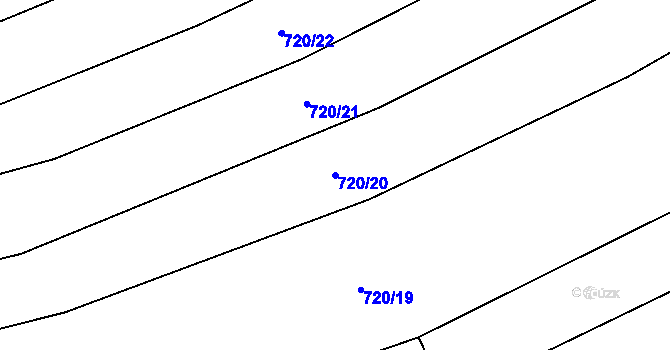 Parcela st. 720/20 v KÚ Dub u Kondrace, Katastrální mapa