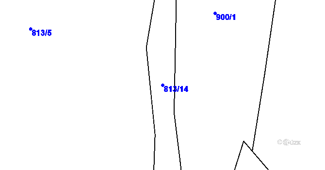Parcela st. 813/14 v KÚ Dub u Kondrace, Katastrální mapa