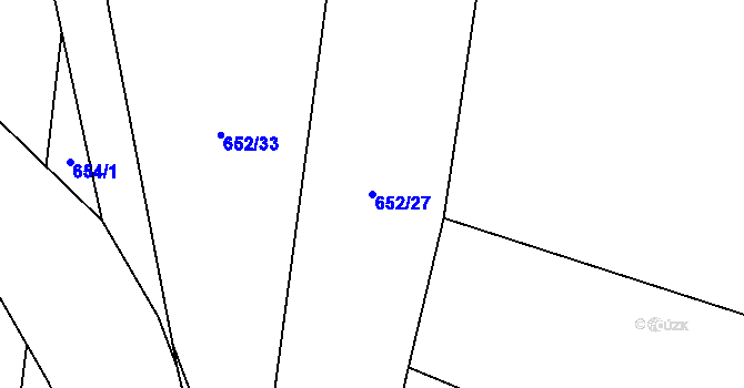 Parcela st. 652/27 v KÚ Kondrac, Katastrální mapa
