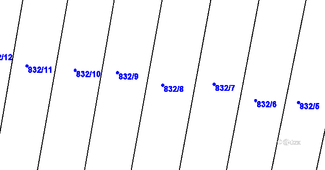 Parcela st. 832/8 v KÚ Kondrac, Katastrální mapa