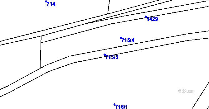 Parcela st. 715/3 v KÚ Kondrac, Katastrální mapa