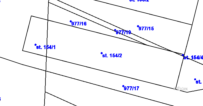 Parcela st. 154/2 v KÚ Kondrac, Katastrální mapa