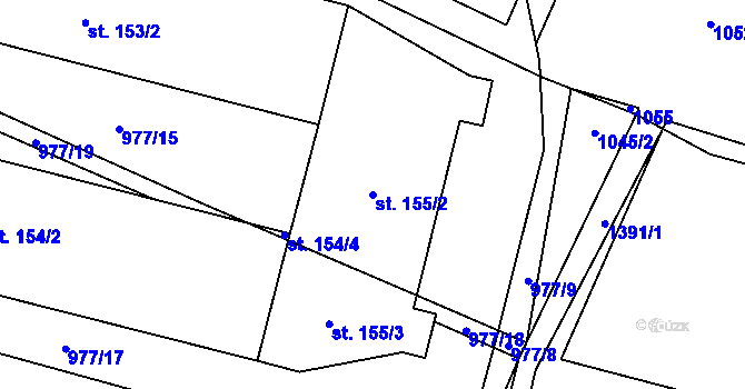 Parcela st. 155/2 v KÚ Kondrac, Katastrální mapa