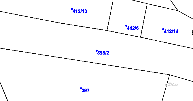 Parcela st. 398/2 v KÚ Kondrac, Katastrální mapa