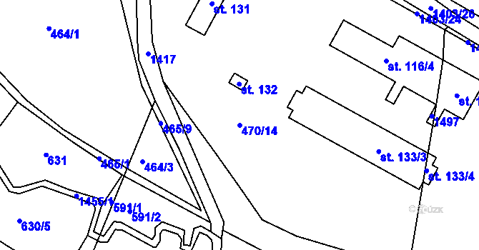 Parcela st. 470/14 v KÚ Kondrac, Katastrální mapa