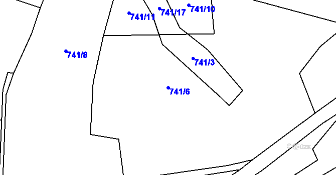 Parcela st. 741/6 v KÚ Kondrac, Katastrální mapa