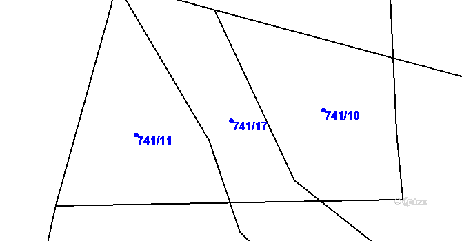 Parcela st. 741/17 v KÚ Kondrac, Katastrální mapa