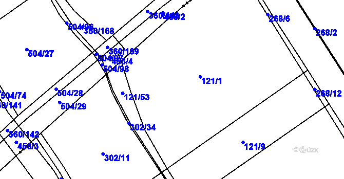 Parcela st. 121/1 v KÚ Kamenice u Konecchlumí, Katastrální mapa