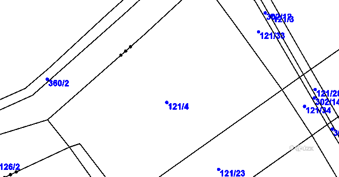 Parcela st. 121/4 v KÚ Kamenice u Konecchlumí, Katastrální mapa