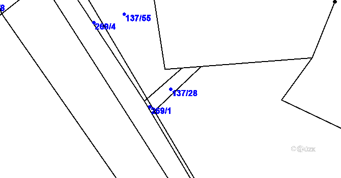Parcela st. 137/28 v KÚ Kamenice u Konecchlumí, Katastrální mapa