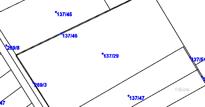 Parcela st. 137/29 v KÚ Kamenice u Konecchlumí, Katastrální mapa