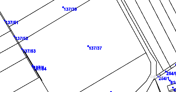 Parcela st. 137/37 v KÚ Kamenice u Konecchlumí, Katastrální mapa