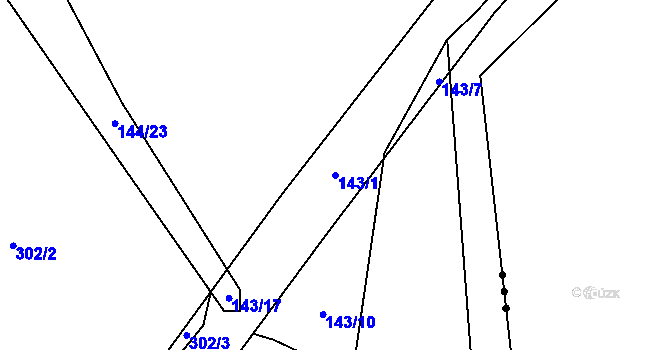 Parcela st. 143/1 v KÚ Kamenice u Konecchlumí, Katastrální mapa