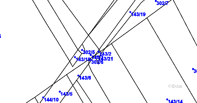 Parcela st. 143/2 v KÚ Kamenice u Konecchlumí, Katastrální mapa