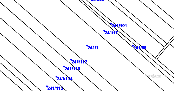 Parcela st. 241/1 v KÚ Kamenice u Konecchlumí, Katastrální mapa