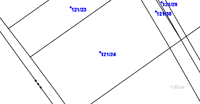 Parcela st. 121/24 v KÚ Kamenice u Konecchlumí, Katastrální mapa