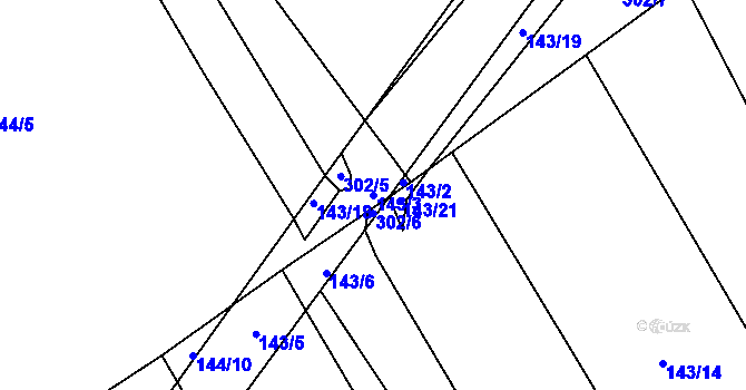Parcela st. 143/3 v KÚ Kamenice u Konecchlumí, Katastrální mapa