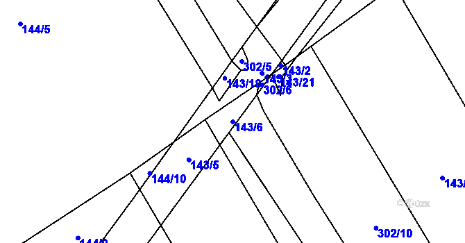 Parcela st. 143/6 v KÚ Kamenice u Konecchlumí, Katastrální mapa