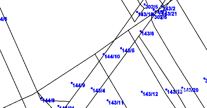 Parcela st. 144/10 v KÚ Kamenice u Konecchlumí, Katastrální mapa