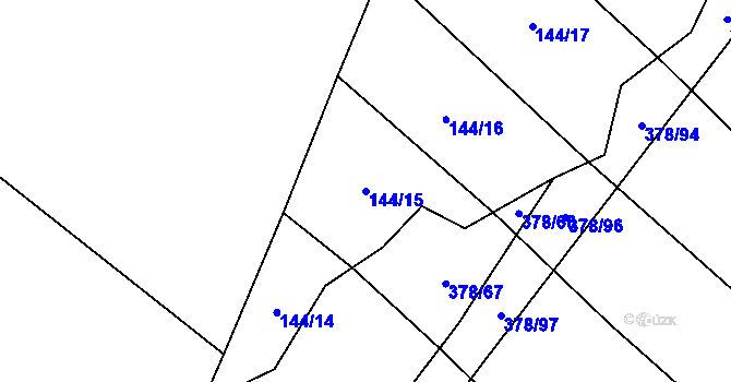 Parcela st. 144/15 v KÚ Kamenice u Konecchlumí, Katastrální mapa