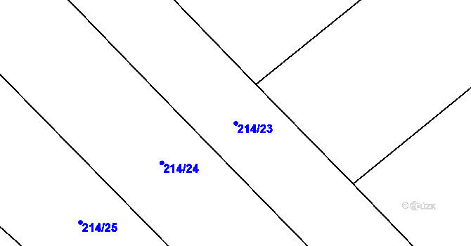 Parcela st. 214/23 v KÚ Kamenice u Konecchlumí, Katastrální mapa