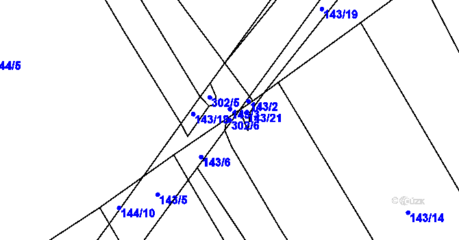 Parcela st. 302/6 v KÚ Kamenice u Konecchlumí, Katastrální mapa