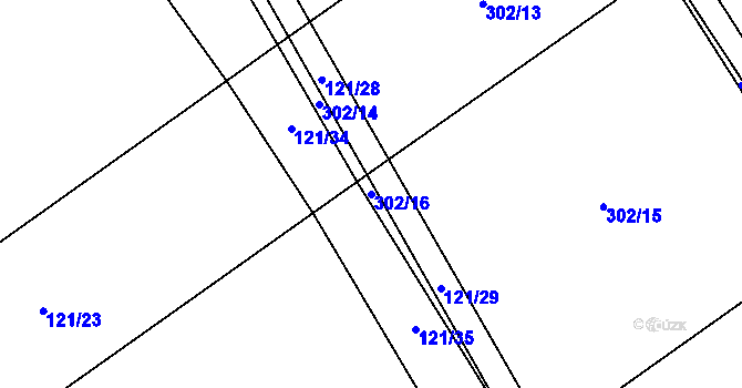 Parcela st. 302/16 v KÚ Kamenice u Konecchlumí, Katastrální mapa