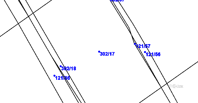 Parcela st. 302/17 v KÚ Kamenice u Konecchlumí, Katastrální mapa