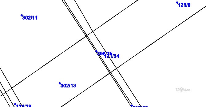 Parcela st. 121/54 v KÚ Kamenice u Konecchlumí, Katastrální mapa