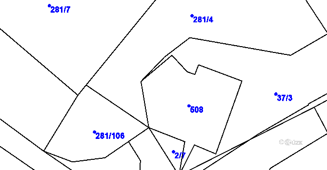Parcela st. 26 v KÚ Kovač, Katastrální mapa