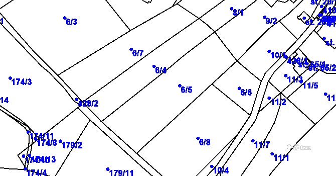 Parcela st. 6 v KÚ Kovač, Katastrální mapa