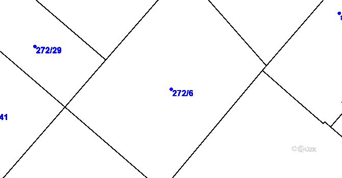 Parcela st. 272/6 v KÚ Kovač, Katastrální mapa