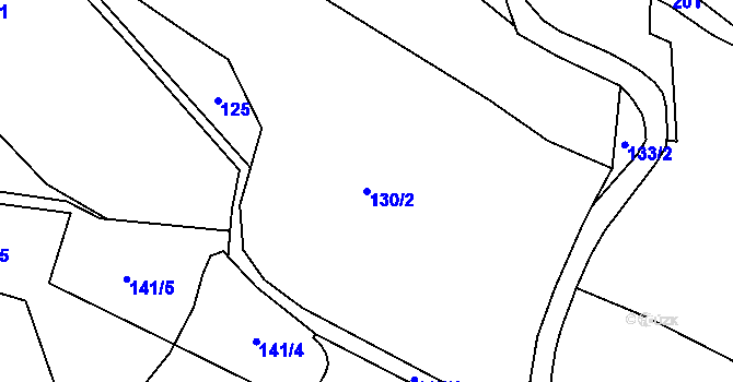 Parcela st. 130/2 v KÚ Koněprusy, Katastrální mapa