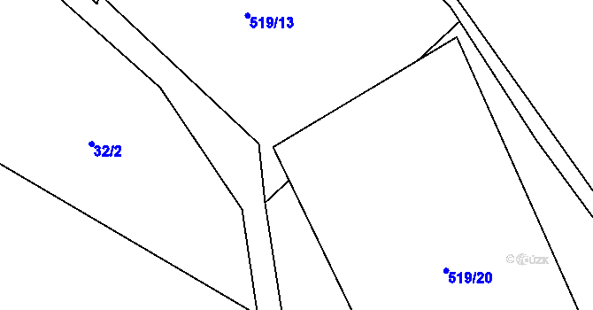 Parcela st. 519/3 v KÚ Koněprusy, Katastrální mapa