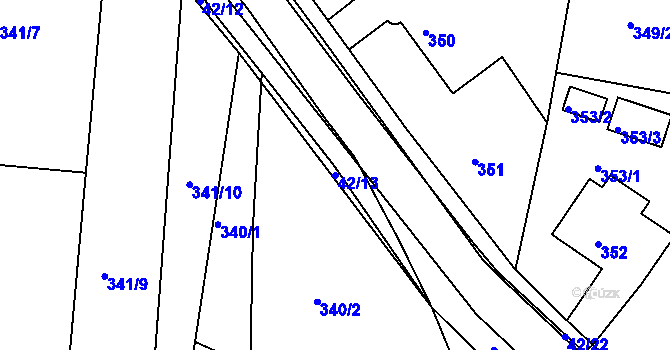 Parcela st. 42/13 v KÚ Koněšín, Katastrální mapa