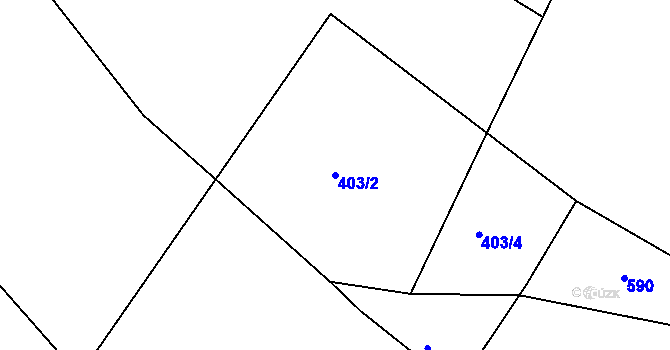 Parcela st. 403/2 v KÚ Koněšín, Katastrální mapa