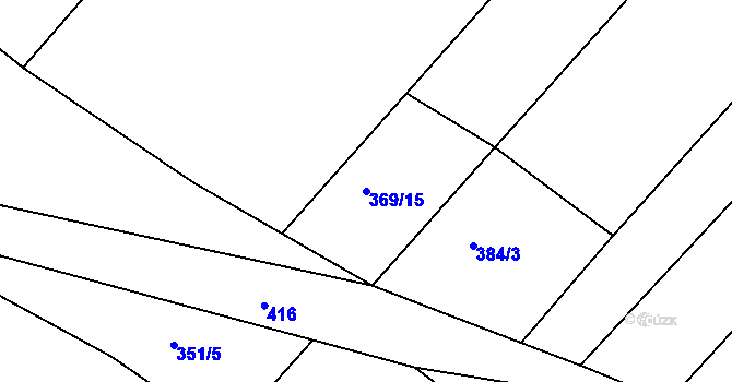 Parcela st. 369/15 v KÚ Konětopy, Katastrální mapa