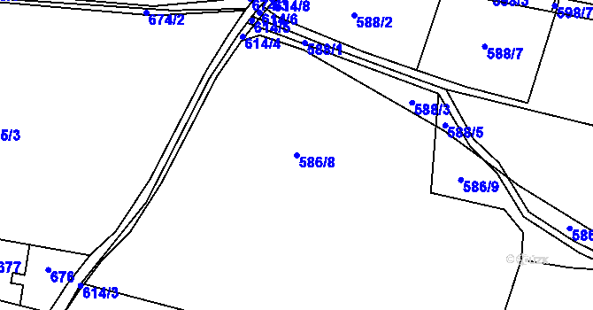 Parcela st. 586/8 v KÚ Jerusalem, Katastrální mapa