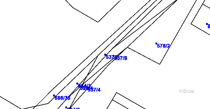 Parcela st. 537/7 v KÚ Jerusalem, Katastrální mapa