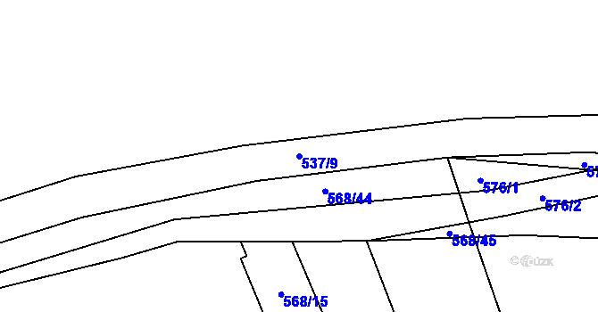 Parcela st. 537/9 v KÚ Jerusalem, Katastrální mapa