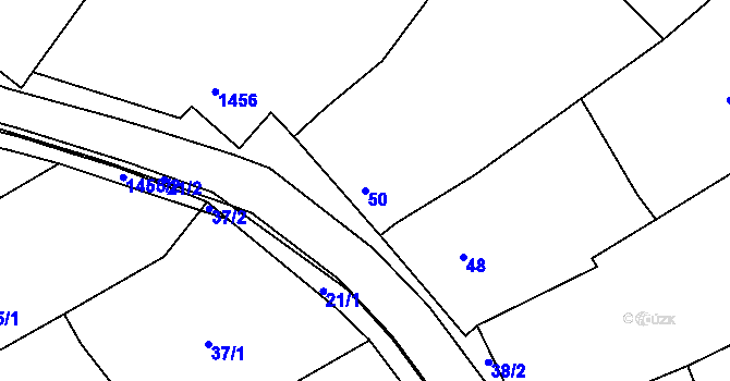 Parcela st. 50 v KÚ Konice, Katastrální mapa