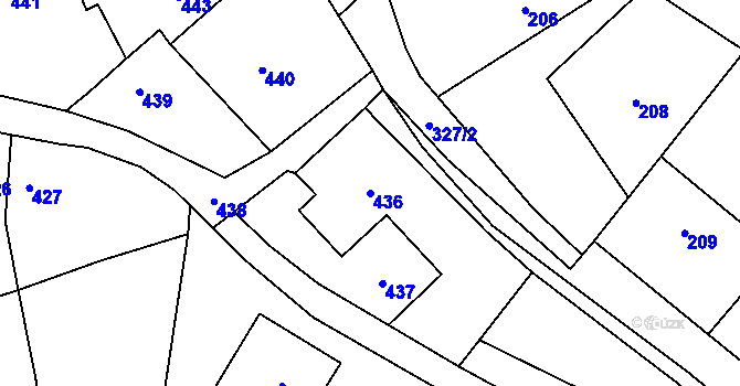 Parcela st. 436 v KÚ Konice, Katastrální mapa