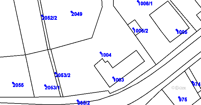 Parcela st. 1004 v KÚ Konice, Katastrální mapa
