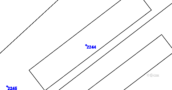 Parcela st. 2244 v KÚ Konice, Katastrální mapa