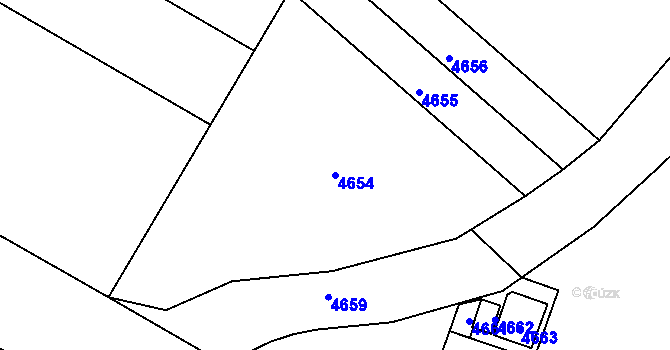 Parcela st. 4654 v KÚ Konice, Katastrální mapa