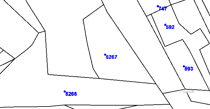 Parcela st. 5267 v KÚ Konice, Katastrální mapa