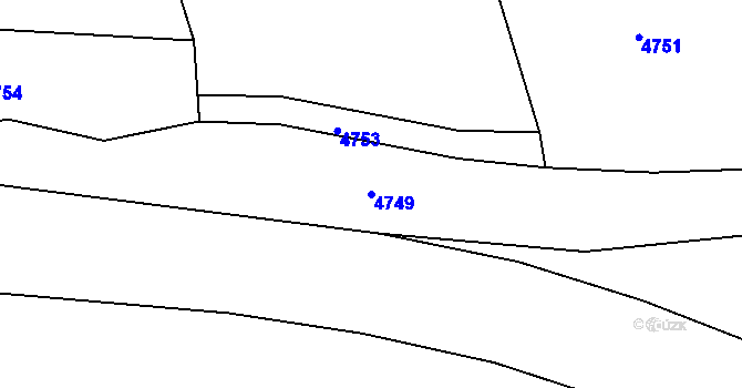 Parcela st. 4749 v KÚ Konice, Katastrální mapa
