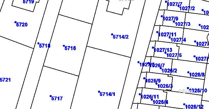 Parcela st. 5714 v KÚ Konice, Katastrální mapa