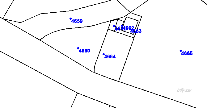 Parcela st. 4664 v KÚ Konice, Katastrální mapa